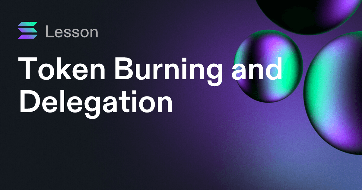 Token burning and Delegation